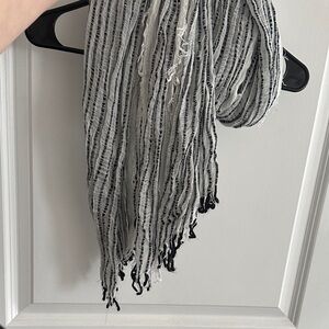 Mossimo Supply Co. Black and White Striped Scarf